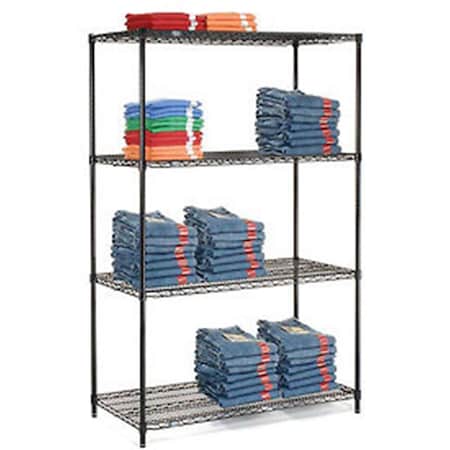 Designed To Furnish Nexel Black Epoxy Wire Shelving, 42 x 24 x 74 in. DE2977808